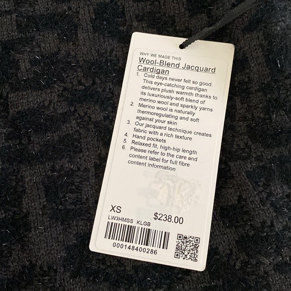 Lululemon Wool Blend Animal Print Oversized Cardigan Size Extra Small XS NWT - Picture 11 of 12